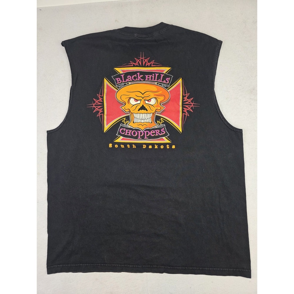 Vintage Black Hills Choppers South Dakota XL Tank Top T-shirt Harley Biker